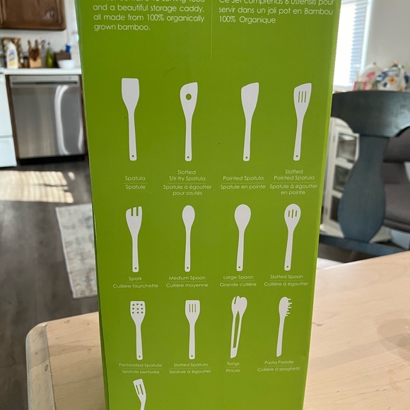 NIB Core 100% Organically Grown Bamboo Utensil Set